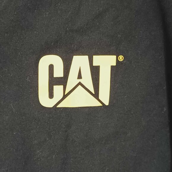 Men's CAT Black XXL Long Sleeve T-Shirt Lightweight Workwear - Picture 6 of 6